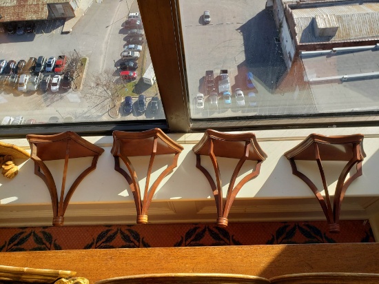 Four Cherry Shaker style wall sconces