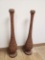Pair of 19th Century Antique Rice Bed Posts, Ornately Hand Carved, Unique Project