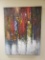 Large Modernist Oil Painting, likely machine-made, unsigned, Canvas on Frame, 47