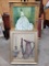 Two Decorative Framed Prints, Lady in Dress signed JPL, 1969 / Still Life with 