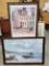 Two Large Professionally Framed Posters, Pink House, Charleston 32