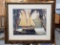 Large Framed/Matted Print of Sailboat, possibly hand-signed 