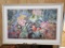 VERY Large Framed/Matted Watercolor Print of Parrots in Floral Setting, 63
