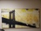 VERY Large Giclee, Canvas on Frame, Modernist/Expressionist Brooklyn Bridge Silhouette, 6' x 3'