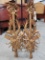 Pair, Gilt Wood Romanesque Decorative Objet d'Art Wall Hangings, 39