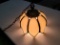 Brass/Milk Glass Hanging Light Fixture, Long Chain and Corded Switch, Plug-In, Working