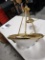 Brass Seashell Motif Globe Hanging Light Fixture, 3 Bulb, Hardwired
