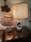 Two Porcelain Table Lamps, One Jug Style, One Vase Style with Holly Decoration