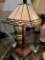 Tiffany Style Art Deco Table/Desk Lamp, Two Bulbs, Contemporary, working