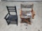 Two Children's Chairs - One Vintage Director Chair, One Black Rocker