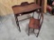 Antique Small Writing Desk and Matching Chair, some loss and older repairs