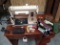 1950s Singer 301A Sewing Machine with Buttonholer, Accessories, Parts, Manuals, Foot Pedal, Cord