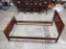 Twin Sleigh Bed with Side Rails, Cherry Finish, Marked 