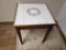 Antique Oak Shaker Style Table with Handpainted Tile Top, 29