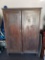 Antique Armoire, Light Oak, Built in Rome, GA in late 1800s, Was Painted at one time