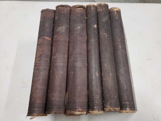 P.F. Collier "Dickens' Works" - 6 Volumes - Printed ca. 1882 - Fair Condition