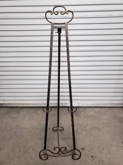 Decorative Iron Easel for Large Picture Display, 64" x 19" x 17"