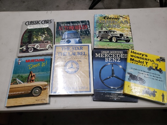 Seven Large Format Books on Automobiles, See Photo