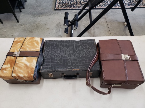 Three Carry Cases with various 8-Track Tapes