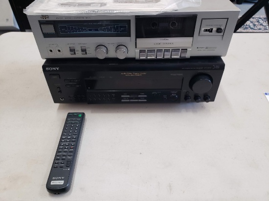 Sony STR-DE315 Audio Video Control Center Amplifier with Remote Control and JVC KD-V11 Cassette