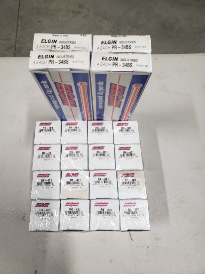 New In Box Elgin Small Block Chevrolet US Made Rocker Arm Kits RK-401 (16) & Pushrods PR-34BS (16)