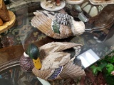 Pair of Hand-Painted Mallards, Wood or Composite Material, Highly Detailed, unmarked/unsigned