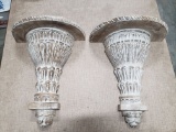 Two Decorative Brackets, Marked Made in India