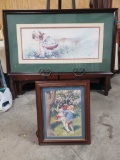 Lot of 2 Framed Prints - Small Girl and Two Children, former Signed & Numbered by the Artist