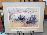 Framed/Matted Print, French Light Car Race, 1911, Frederick Gordon Crosby, 32