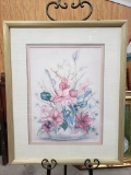 Floral Print, Framed/Matted/Signed/Numbered by Reneé Dollar 12/1000, 34