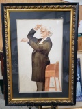 Large Framed/Matted Print of 'Crystal Palace' from 19th century Vanity Fair 'Spy' Magazine,