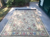 Floral Wool Rug, ca. 1950s, 10'2