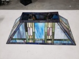 Tiffany-Style Hanging Light Fixture, Two Bulb Fixtures, Mounting Hardware and Chain Included