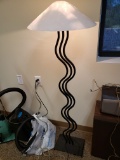 Floorstanding Lamp, Art Deco Style, Contemporary, with plastic shade, working