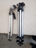 Pair of Professional Grade Camera/Video Tripods, One Bogen 3216, One Velbon