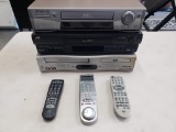 JVC Super VHS, Mitsubishi DVHS VCRs and Broksonic HiFi Stereo DVD/VCR (3) all with Remotes, Working!