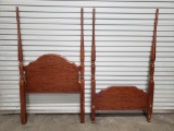 Four Poster Twin Bed, May be Maple, May have been Canopy Bed, Upper Finials or Canopy Missing