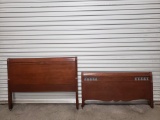 Full Size Bed Head and Foot Boards, Solid Oak, Marked 6360 - We May Have Side Rails for this