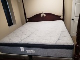 Sumter Cabinet/Korn (SC) Four Poster King Rice Bed, Solid Cherry Construction