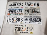 Lot of 7 Unusual Georgia Car & Historical License Plates, Various