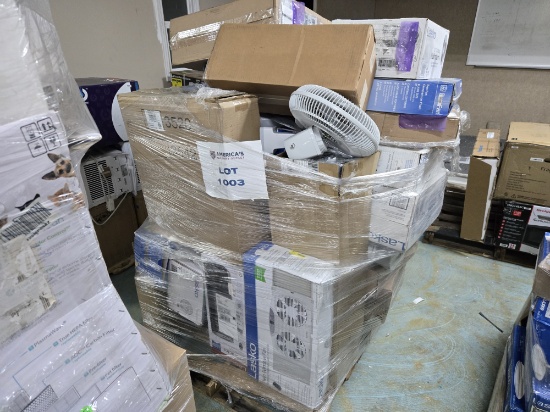 Pallet of Unprocessed Return Items - Large quantity Lasko branded box & other fans