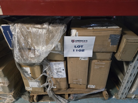 Pallet of Unprocessed Returns: Samsung Soundbar, Various Models, About 12 Units