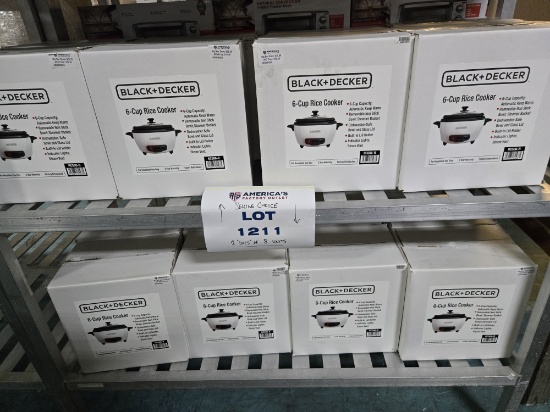 Lot of 16 Black & Decker 6 Cup Rice Cookers Factory Remanufactured in Box - Selling Choice