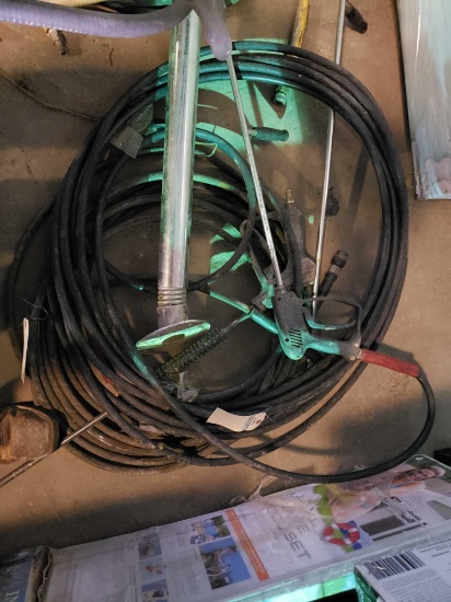 Pressure washer wand hose and holder