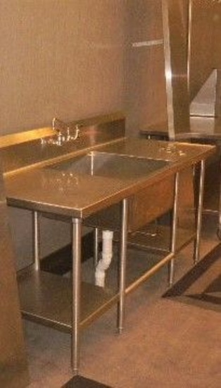SS Single Sink / Work Table 6'x30"