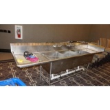 SS Triple Sink/Work Table 10'x30