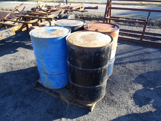 Four Metal 55 Gallon Barrels