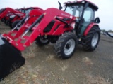 2018 Mahindra 8100 4x4 Cab Tractor w/ Front End Loader