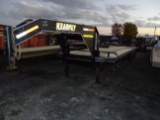2016 27ft Kearney Tandem Dual Flatbed Trailer w/ 5ft Dove