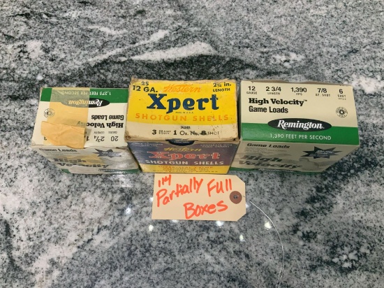 3 Partially Full Boxes 12g Ammo